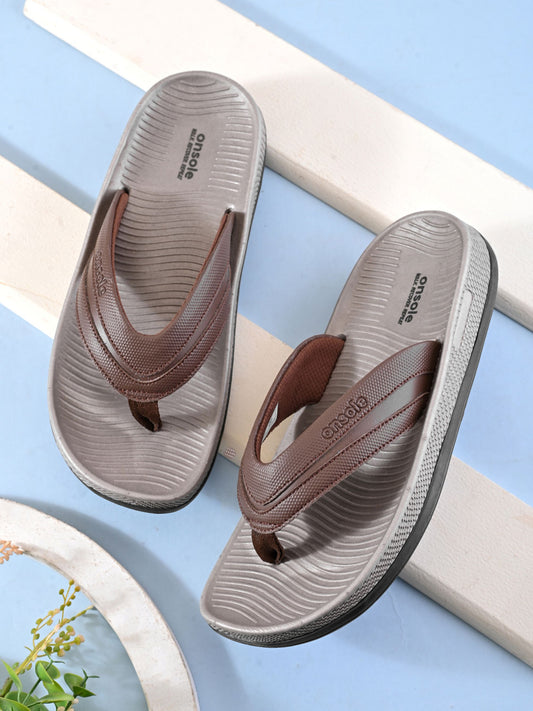 Onsole Roman Brown Men's Casual Comfort Lightweight Slipper