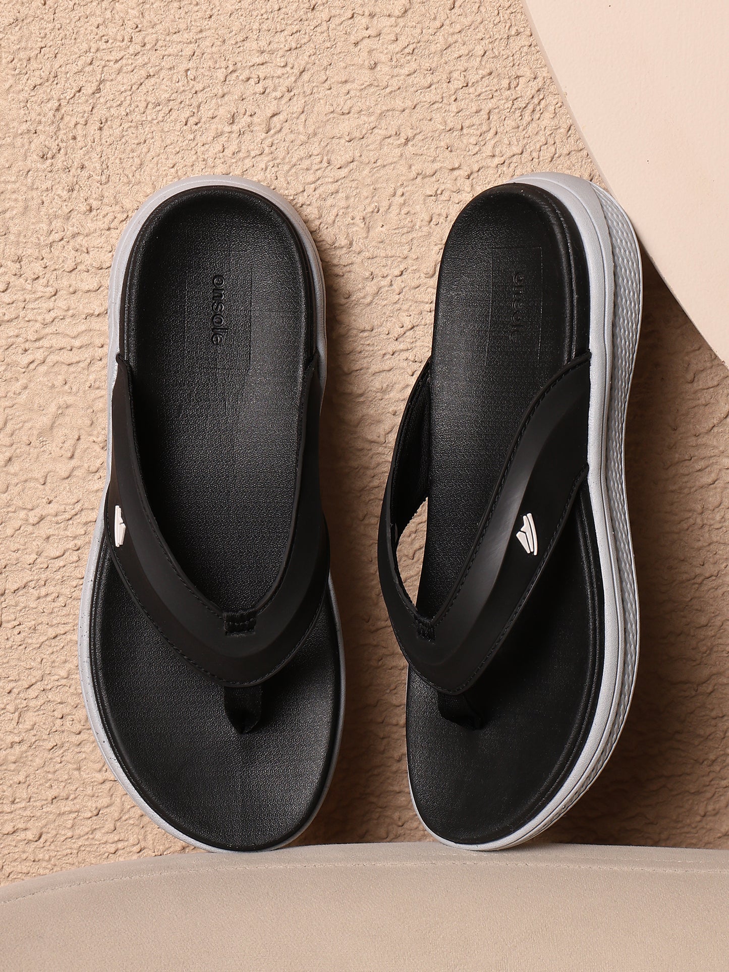 Onsole Fedrer Black Men's Casual Comfort Lightweight Slipper