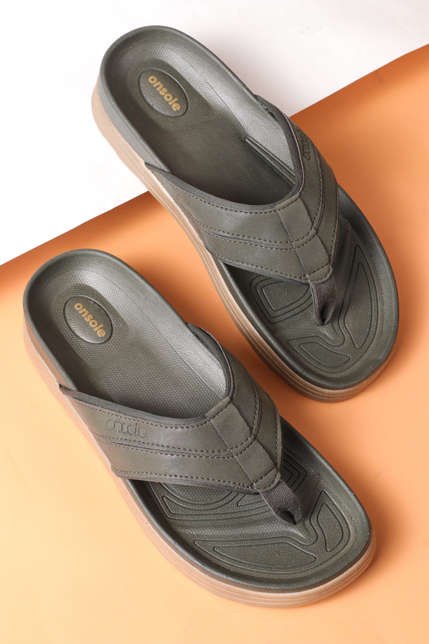 Onsole Yankees Olive Men's Casual Comfort Lightweight Slipper