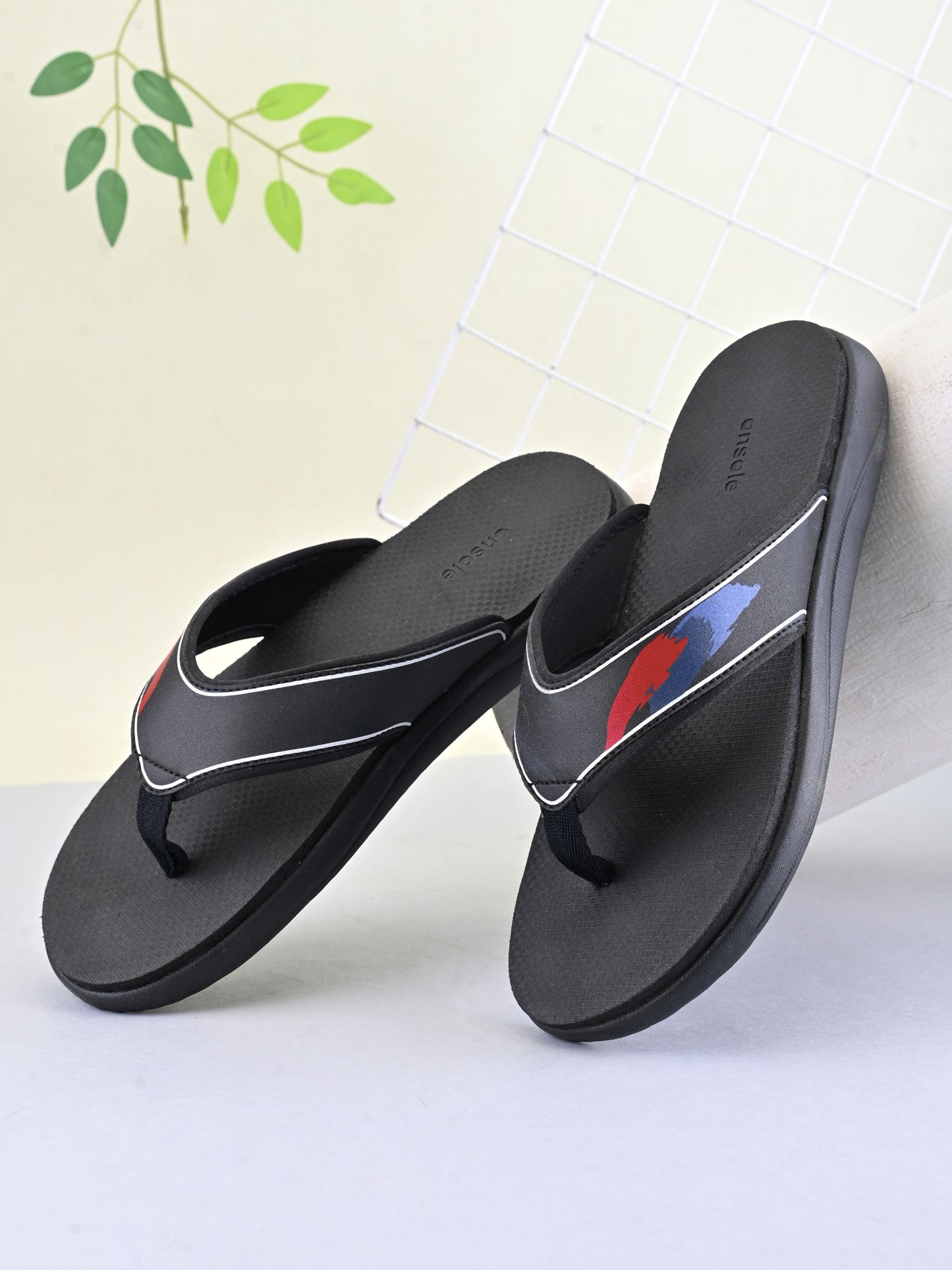 Onsole Murphy Black Men's Casual Comfort Lightweight Slipper