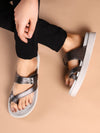 Onsole Petra Silver+White Women's Casual Comfort Lightweight Sandal