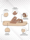 Onsole Petra Copper+Beige Women's's Casual Comfort Lightweight Sandal