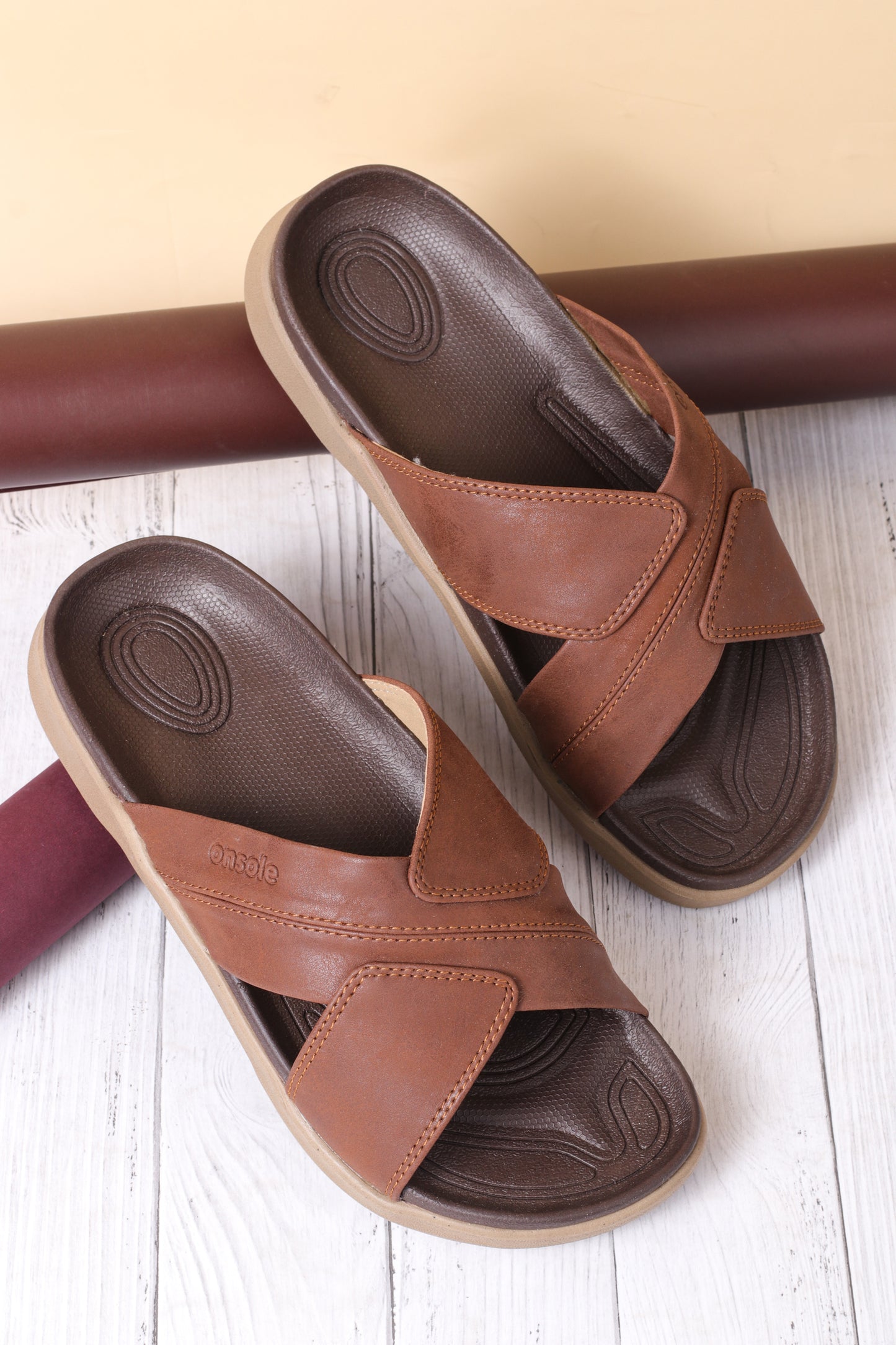 Onsole Lakers Brown Men's Casual Comfort Lightweight Sandals
