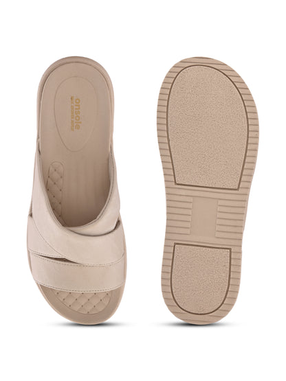 Onsole Cleo Beige Women's Casual Cindy Comfort Lightweight Sandals