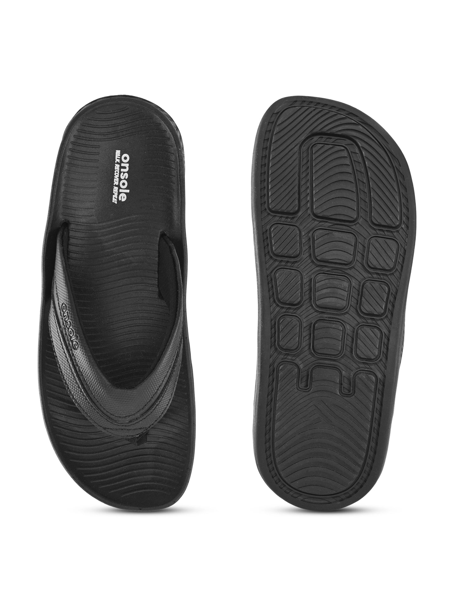 Onsole Roman Black Men's Casual Comfort Lightweight Slipper