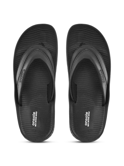 Onsole Roman Black Men's Casual Comfort Lightweight Slipper