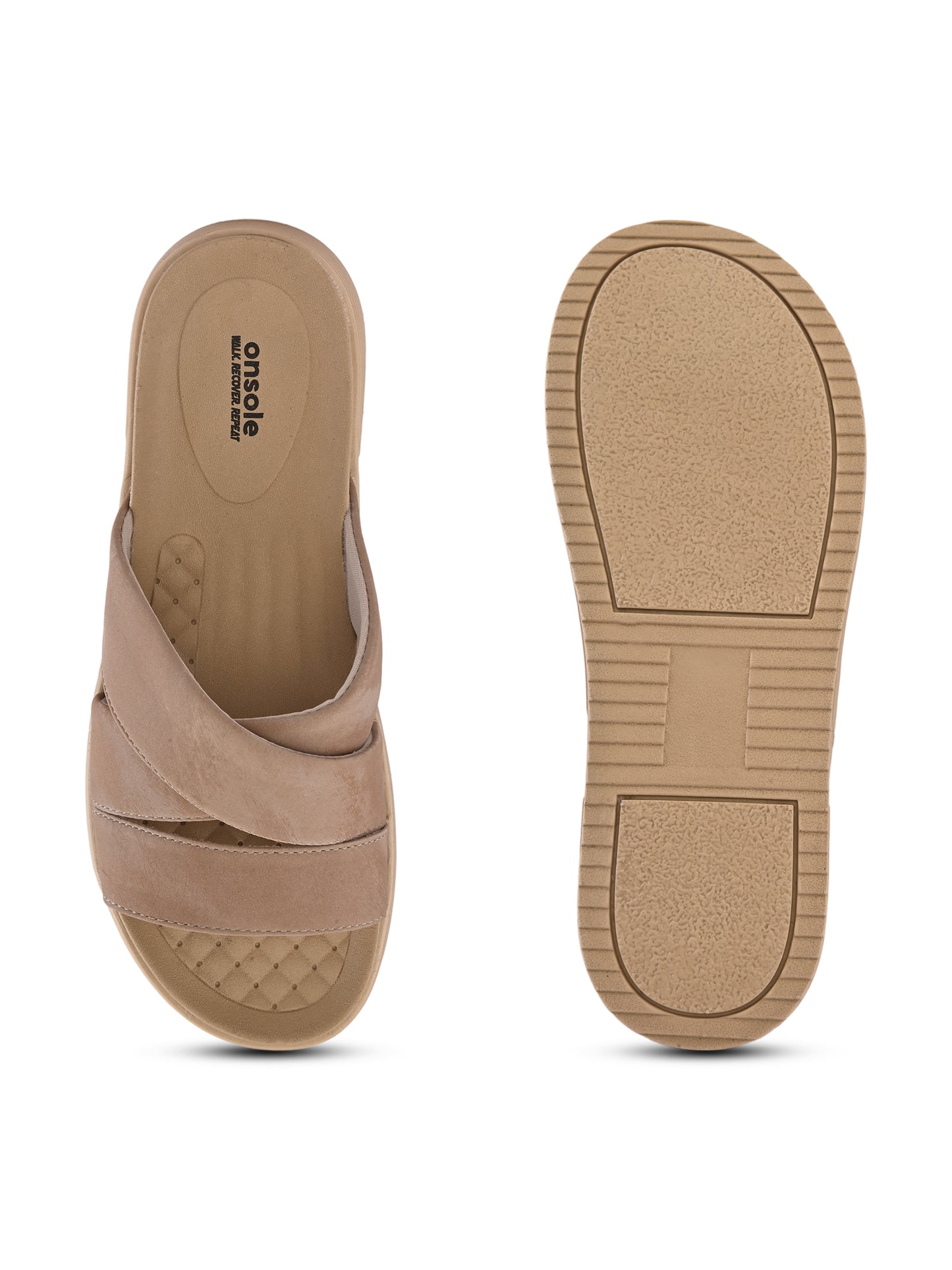 Onsole Cleo Cream Women's Casual Cindy Comfort Lightweight Sandals