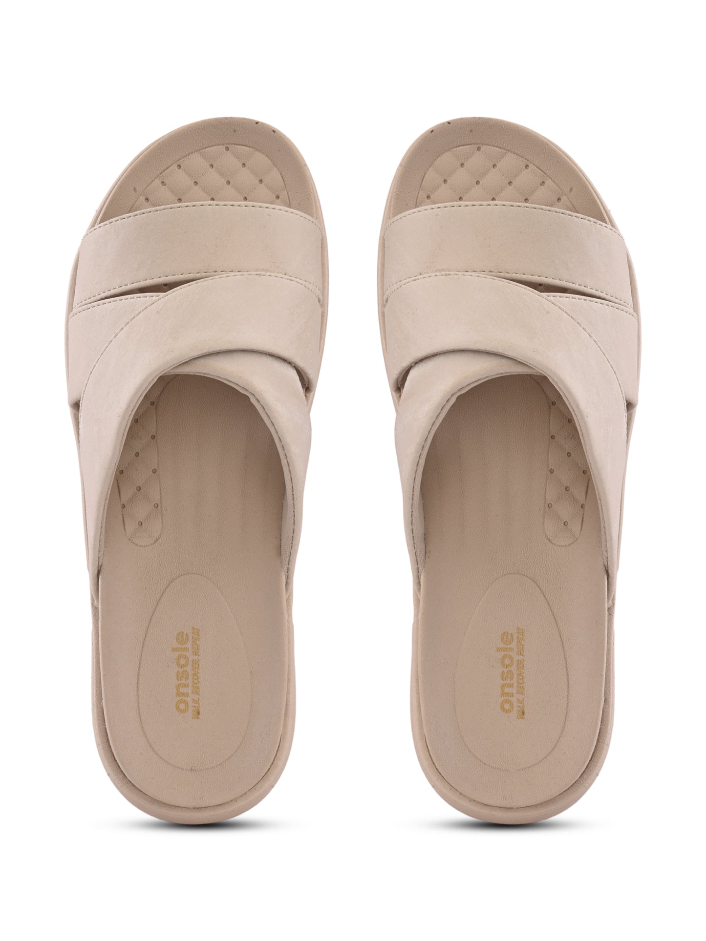 Onsole Cleo Beige Women's Casual Cindy Comfort Lightweight Sandals