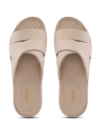 Onsole Cleo Beige Women's Casual Cindy Comfort Lightweight Sandals
