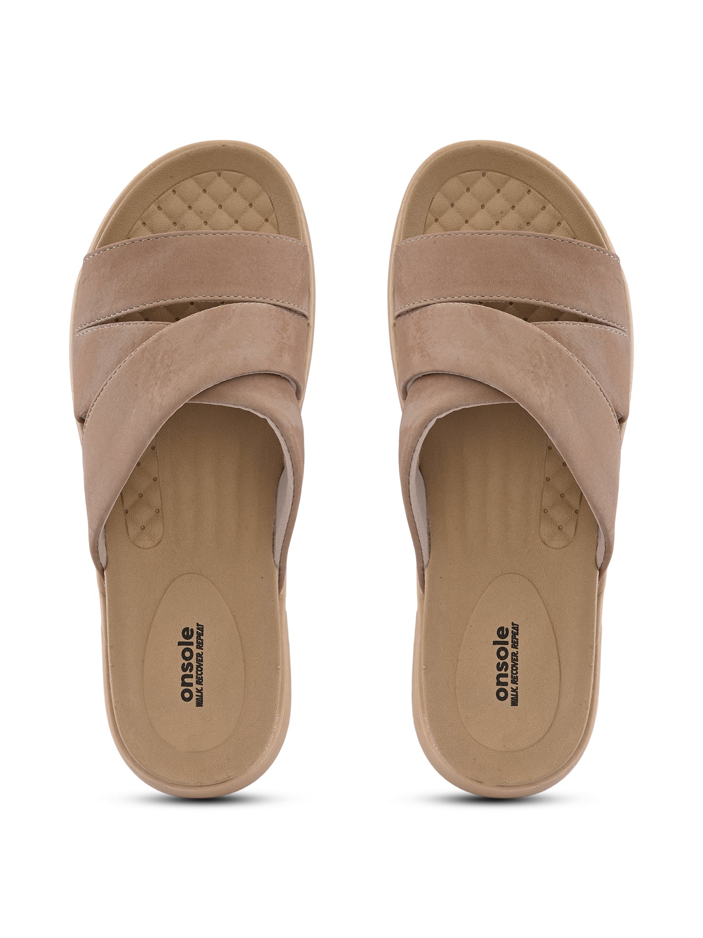 Onsole Cleo Cream Women's Casual Cindy Comfort Lightweight Sandals