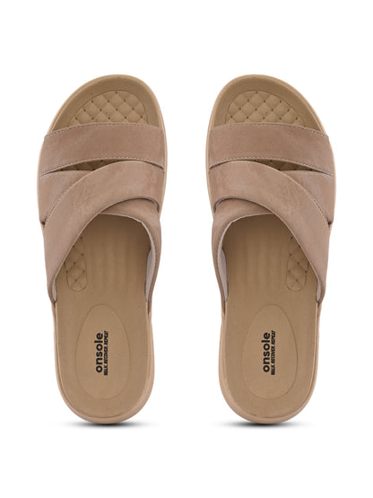 Onsole Cleo Cream Women's Casual Cindy Comfort Lightweight Sandals