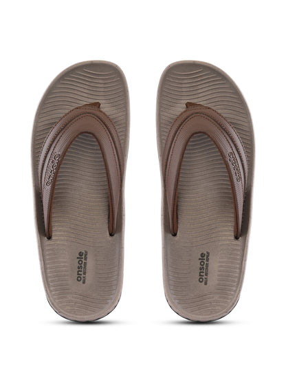 Onsole Roman Brown Men's Casual Comfort Lightweight Slipper