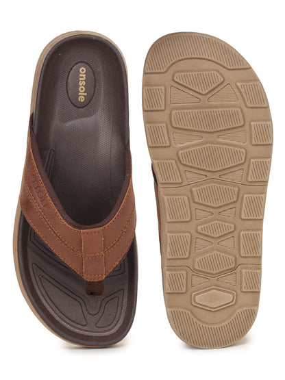Onsole yankees Tan Men's Casual Comfort Lightweight Slipper