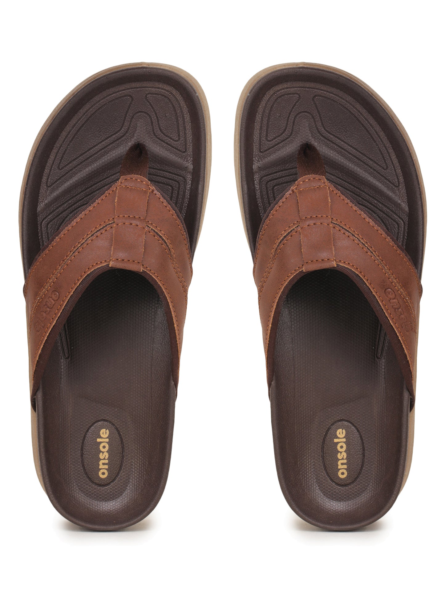 Onsole yankees Tan Men's Casual Comfort Lightweight Slipper