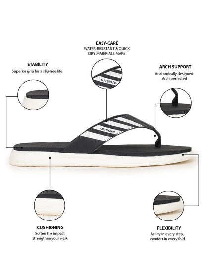Onsole Richard Black Men's Casual Comfort Lightweight Slipper