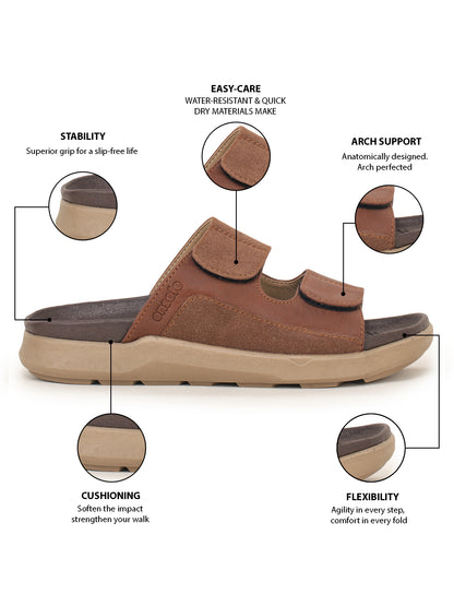 Onsole Raptar Brown Men's Casual Comfort Lightweight Sandals