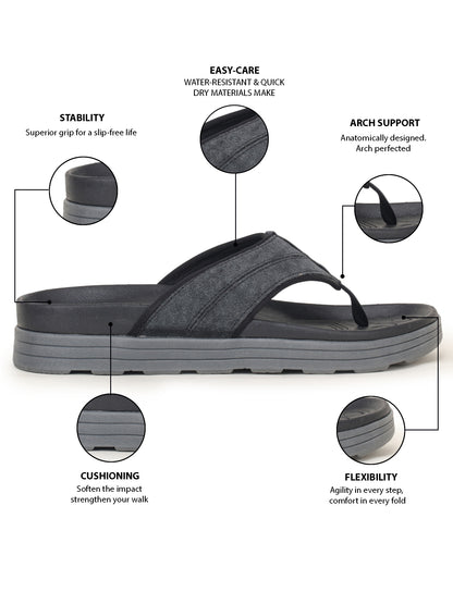 Onsole Yankees Black Men's Casual Comfort Lightweight Slipper