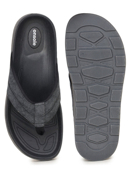 Onsole Yankees Black Men's Casual Comfort Lightweight Slipper