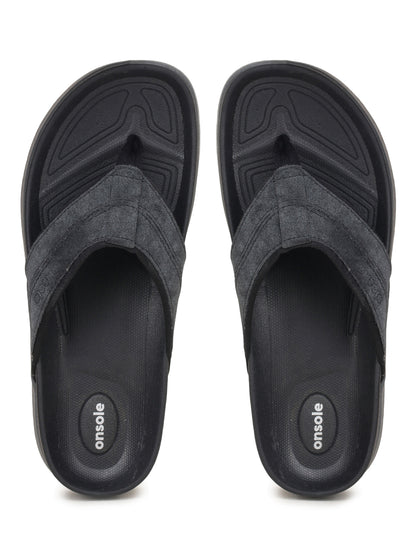Onsole Yankees Black Men's Casual Comfort Lightweight Slipper