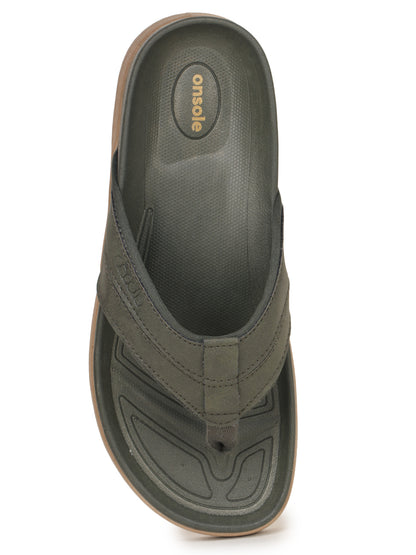 Onsole Yankees Olive Men's Casual Comfort Lightweight Slipper