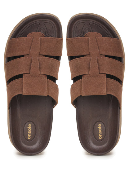 Onsole Mavrick Brown Men's Casual Comfort Lightweight Sandals