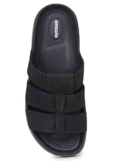 Onsole Maverick Black Men's Casual Comfort Lightweight Sandals
