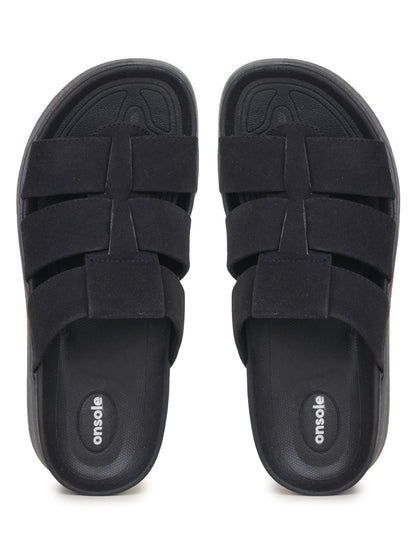 Onsole Maverick Black Men's Casual Comfort Lightweight Sandals