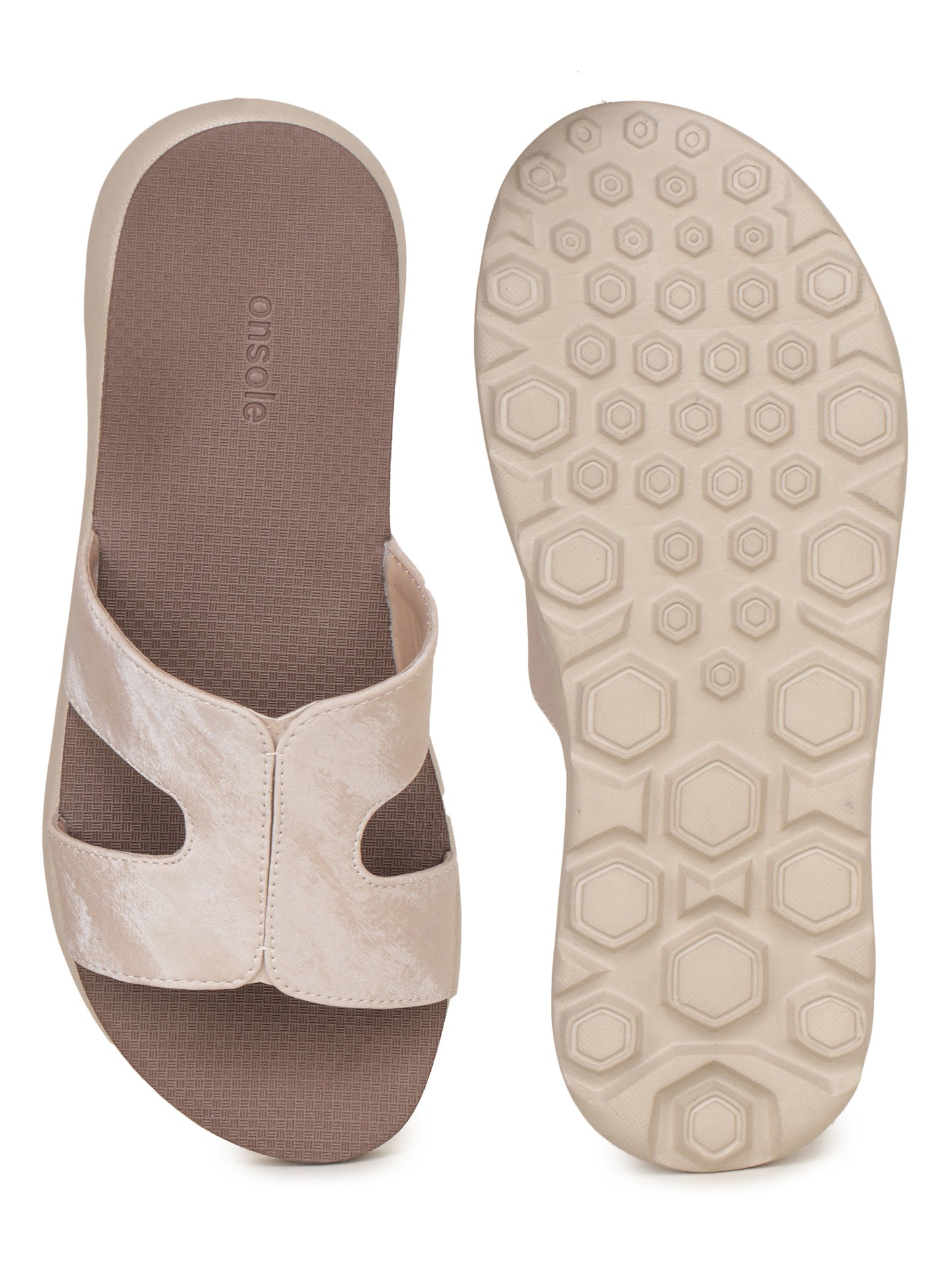 Onsole Hannah Beige Women's Casual Comfort Lightweight Sandals