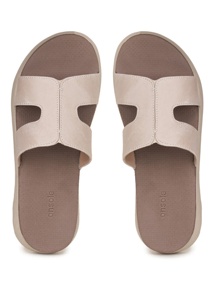 Onsole Hannah Beige Women's Casual Comfort Lightweight Sandals