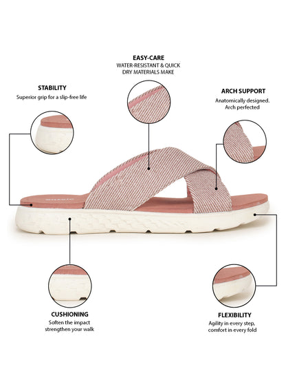 Onsole Katherine Old Rose Women's Casual Comfort Lightweight Sandals