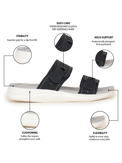 Onsole Meloni Black Women's Casual Comfort Lightweight Sandals