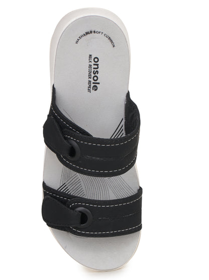 Onsole Meloni Black Women's Casual Comfort Lightweight Sandals