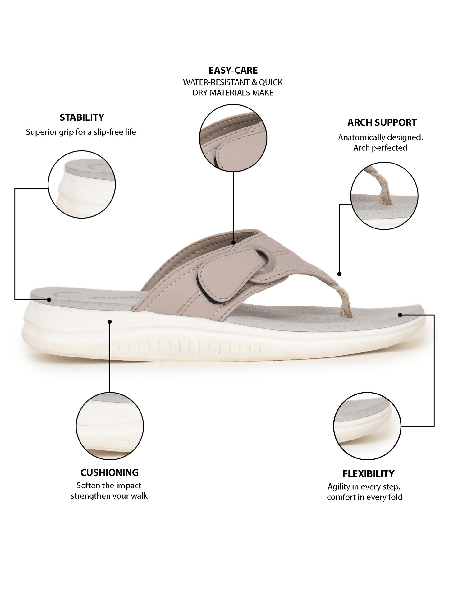 Onsole Georgia Beige Women's Casual Comfort Lightweight Slipper