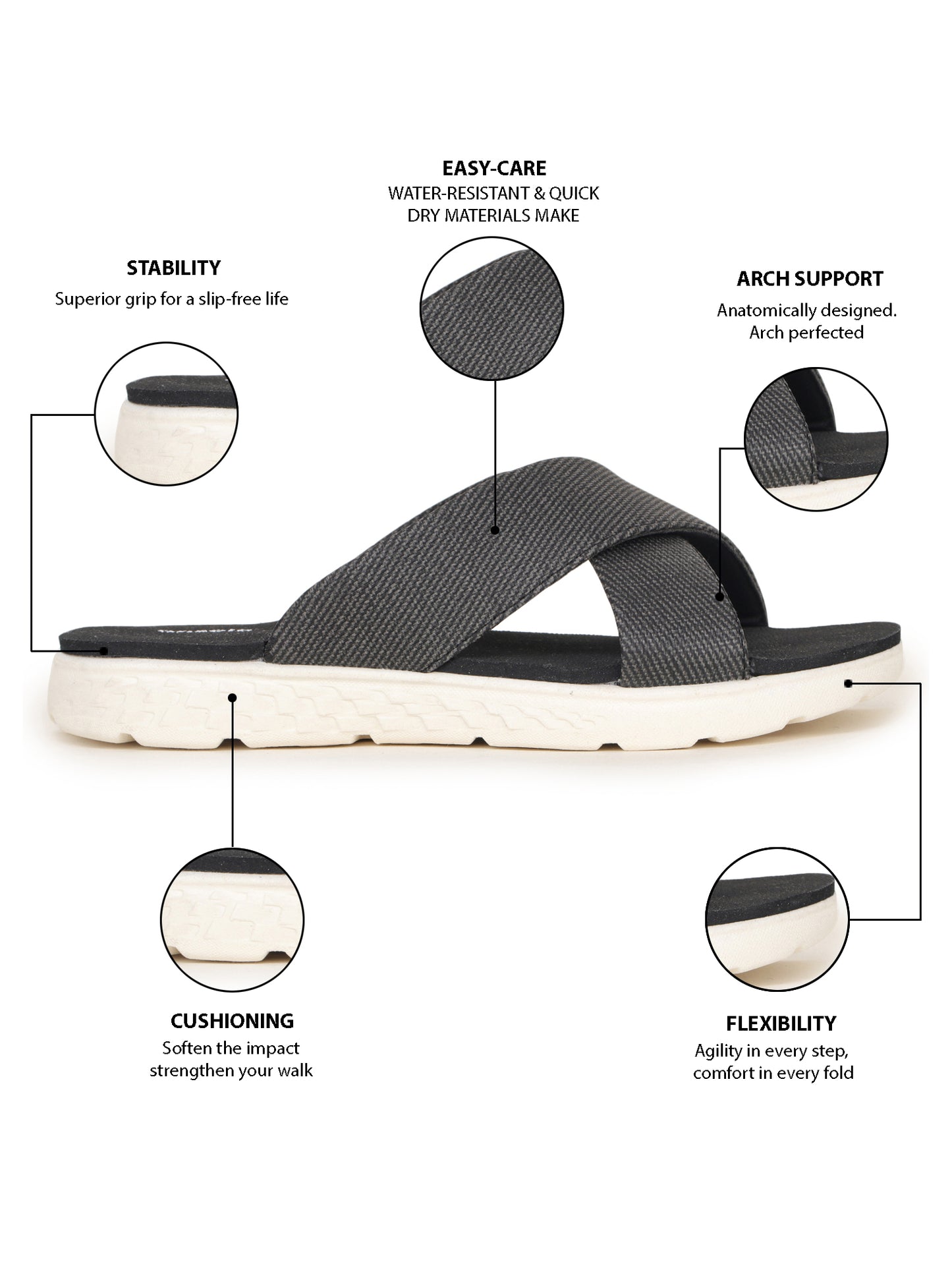 Onsole Katherine Black Women's Casual Comfort Lightweight Sandals