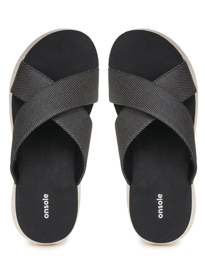 Onsole Katherine Black Women's Casual Comfort Lightweight Sandals