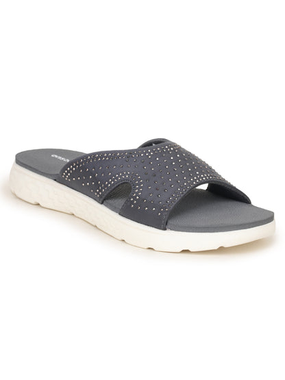 Onsole Cindy Dark Grey Women's Casual Comfort Lightweight Sandals