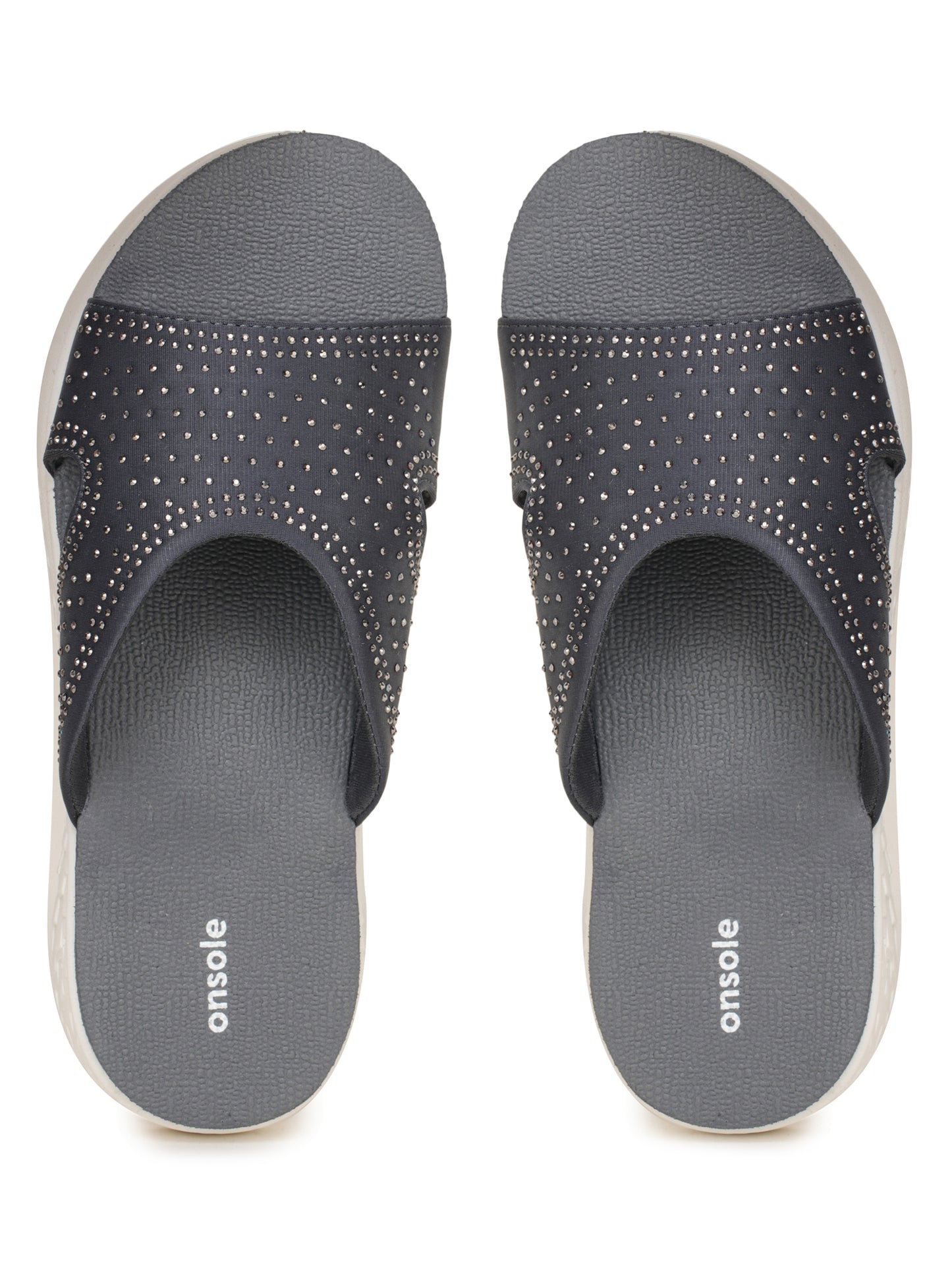 Onsole Cindy Dark Grey Women's Casual Comfort Lightweight Sandals