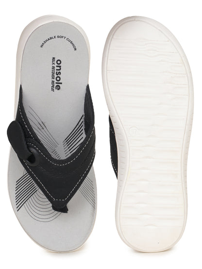 Onsole Georgia Black Women's Casual Comfort Lightweight Sandals