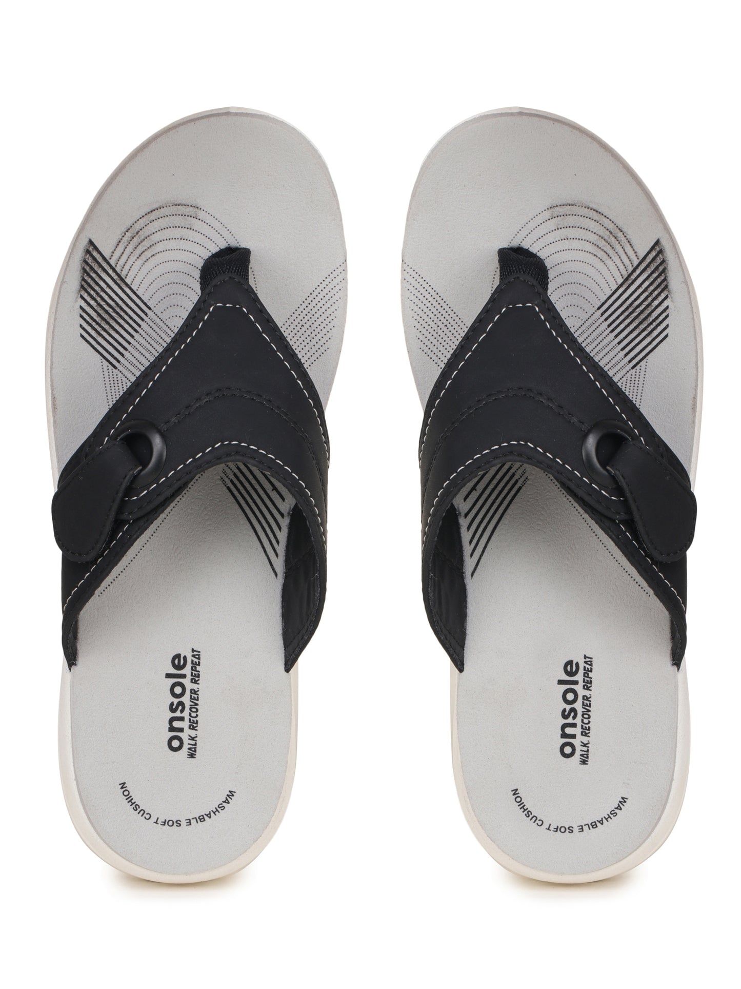 Onsole Georgia Black Women's Casual Comfort Lightweight Sandals