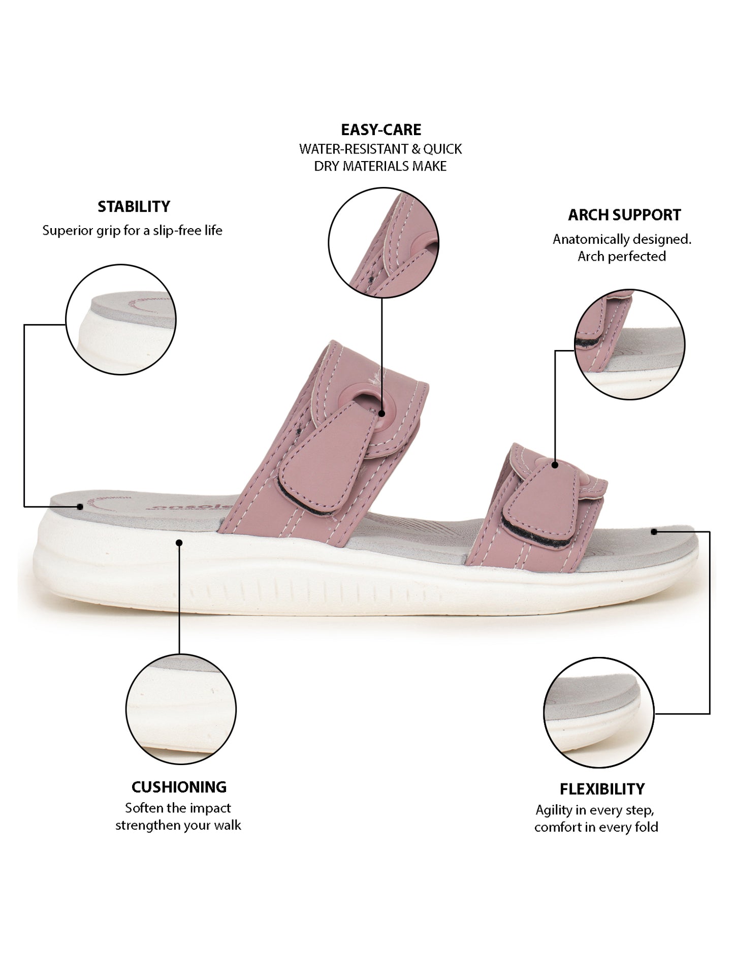 Onsole Meloni Berry Women's Casual Comfort Lightweight Sandals