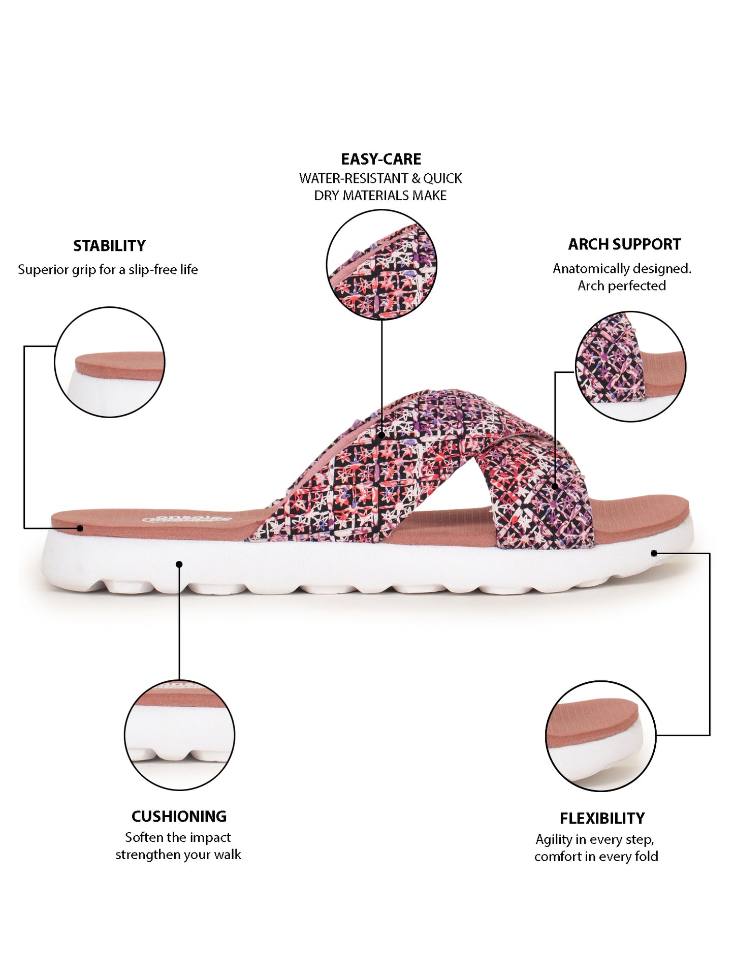 Onsole Caren Old Rose Women's Casual Comfort Lightweight Sandals