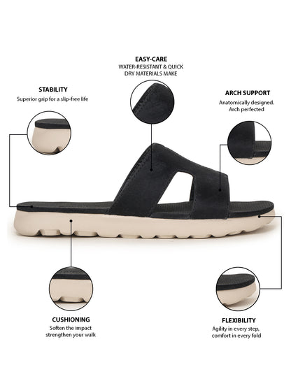 Onsole Hannah Black Women's Casual Comfort Lightweight Sandals