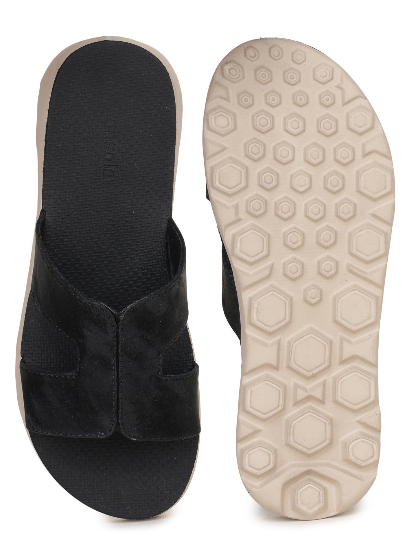 Onsole Hannah Black Women's Casual Comfort Lightweight Sandals