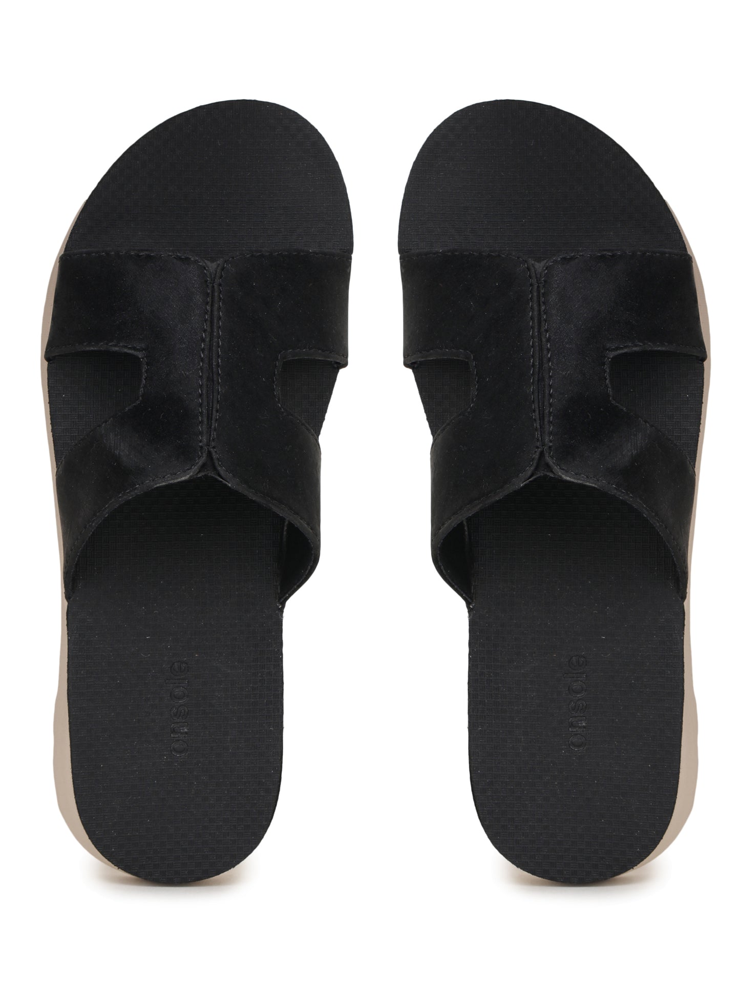 Onsole Hannah Black Women's Casual Comfort Lightweight Sandals