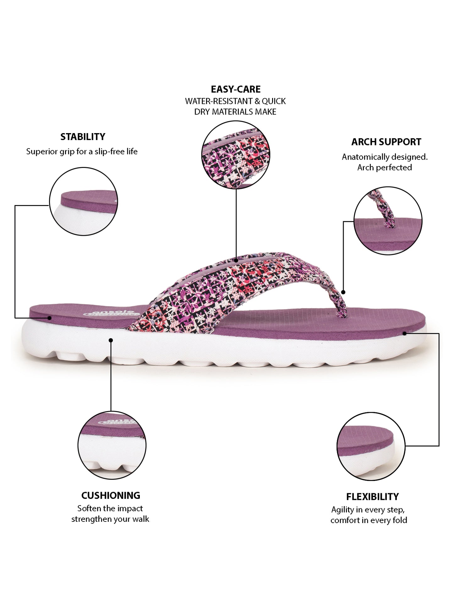 Onsole Vienna Purple Women's Casual Comfort Lightweight Slipper