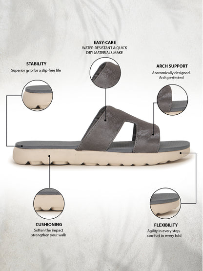 Onsole Hannah Dark Grey Women's Casual Comfort Lightweight Sandals