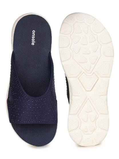 Onsole Cindy Navy Women's Casual Comfort Lightweight Sandals