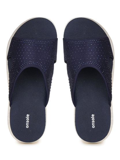 Onsole Cindy Navy Women's Casual Comfort Lightweight Sandals