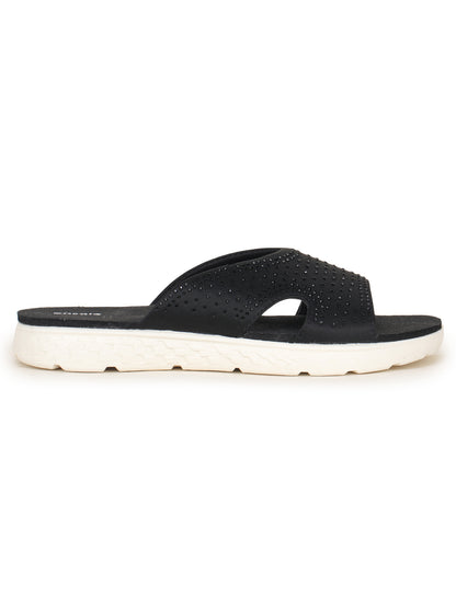 Onsole Cindy Black Women's Casual Comfort Lightweight Sandals