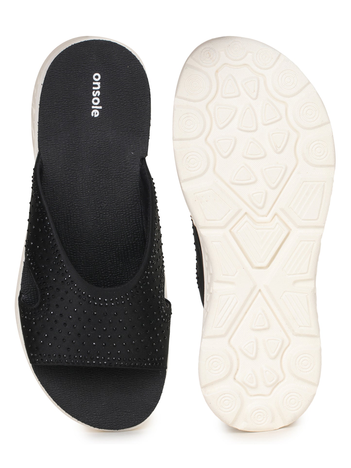 Onsole Cindy Black Women's Casual Comfort Lightweight Sandals